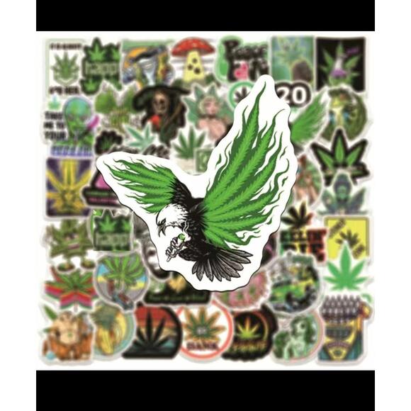 100 Fun Cannabis Sticker Collection - Picture 4 of 5